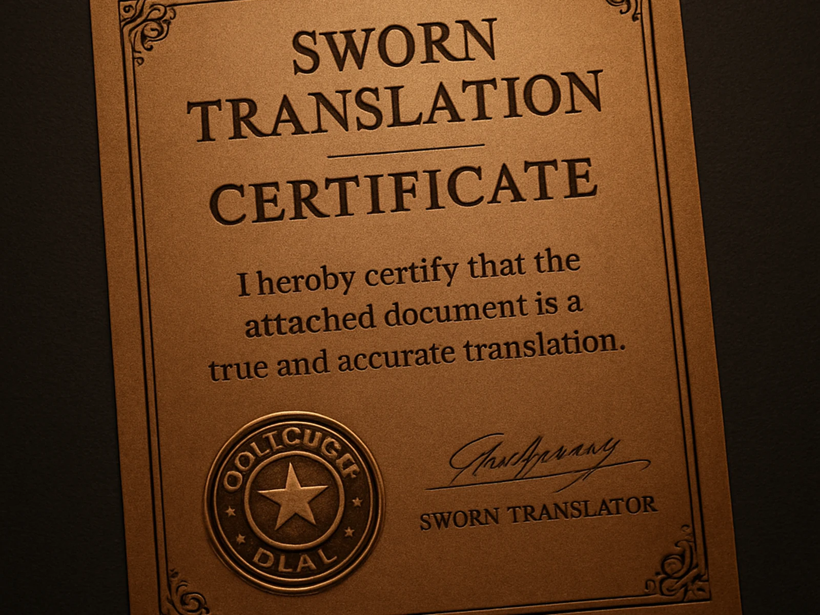 Legal & Sworn Translation